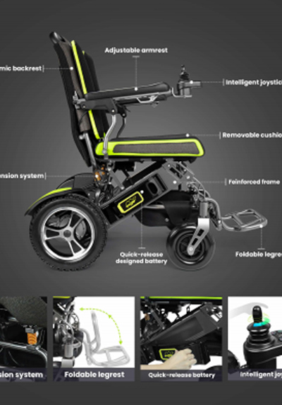 YE200 Viagem Leve Poder Cadeira de Rodas E cadeira de Rodas Elétrica Portátil Brochura