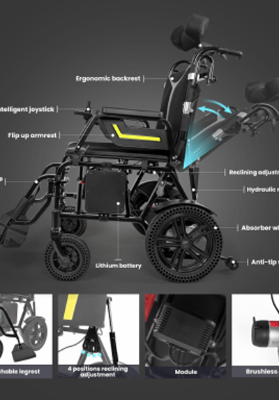 YEC35A Deluxe Reclináveis Cadeira De Rodas Poder Acessível Brochura