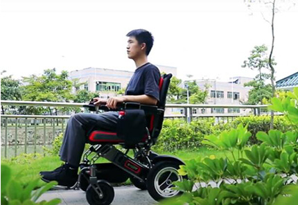 Leve cadeira de Rodas Dobrável Elétrica-YATTLL YE200 | experiência de condução Ao Ar Livre |